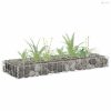 Horganyzott acél gabion magaságyás 90 x 30 x 10 cm