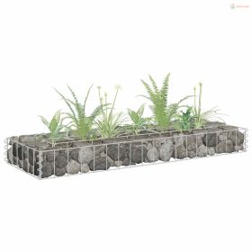 Horganyzott acél gabion magaságyás 90 x 30 x 10 cm