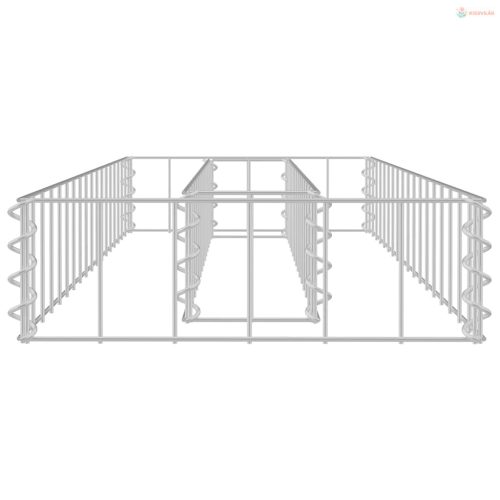 Horganyzott acél gabion magaságyás 90 x 30 x 10 cm