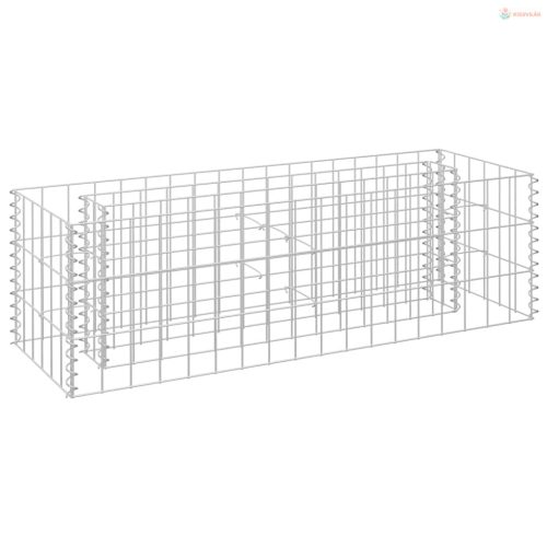 Horganyzott acél gabion magaságyás 90 x 30 x 30 cm