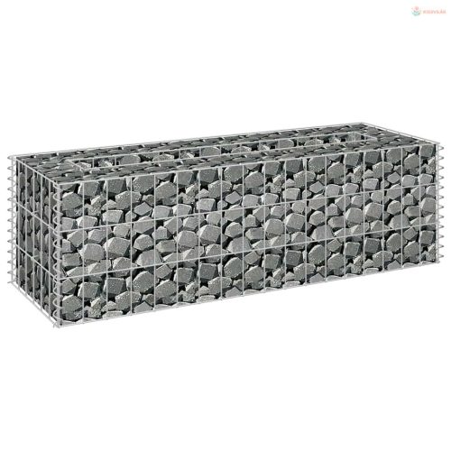 Horganyzott acél gabion magaságyás 90 x 30 x 30 cm