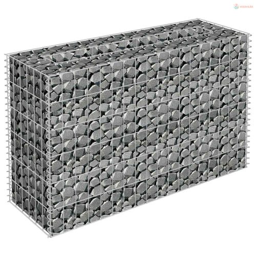 Horganyzott acél gabion magaságyás 90 x 30 x 60 cm