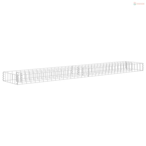 Horganyzott acél gabion magaságyás 180 x 30 x 10 cm