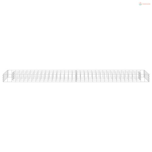 Horganyzott acél gabion magaságyás 180 x 30 x 10 cm