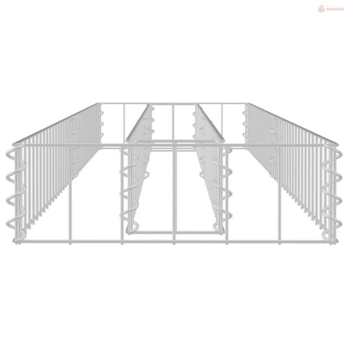 Horganyzott acél gabion magaságyás 180 x 30 x 10 cm