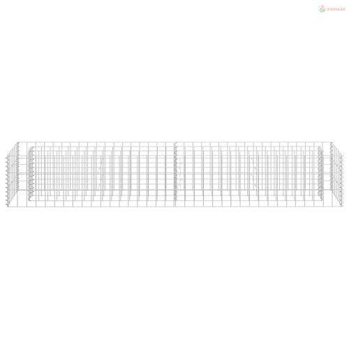 Horganyzott acél gabion magaságyás 180 x 30 x 30 cm
