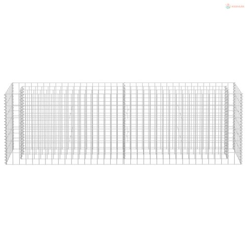Horganyzott acél gabion magaságyás 180 x 30 x 60 cm