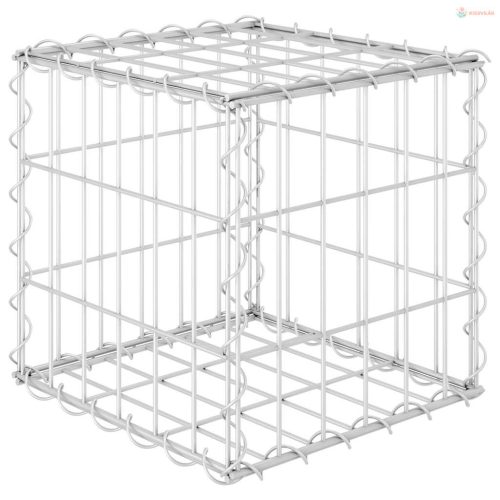 Kocka alakú acélhuzal gabion magaságyás 30 x 30 x 30 cm