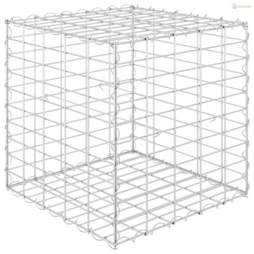 Kocka alakú acélhuzal gabion magaságyás 50 x 50 x 50 cm