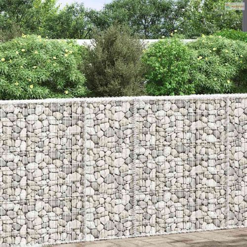 Trapéz alakú horganyzott acél gabion magaságyás 80x20x100 cm