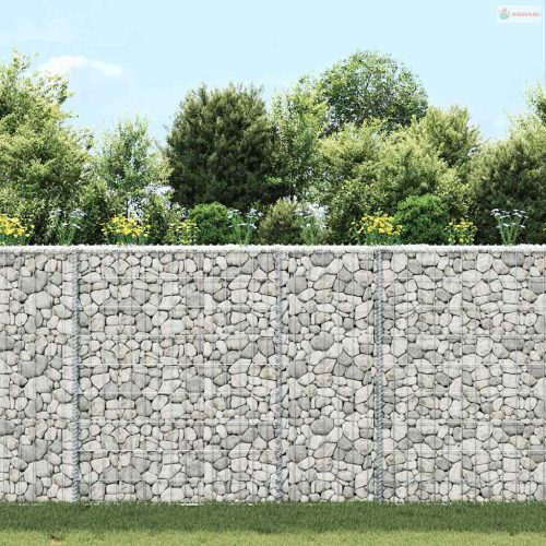 Trapéz alakú horganyzott acél gabion magaságyás 80x20x100 cm