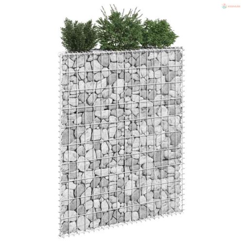 Trapéz alakú horganyzott acél gabion magaságyás 80x20x100 cm