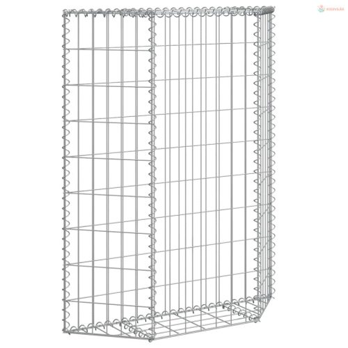 Trapéz alakú horganyzott acél gabion magaságyás 80x20x100 cm