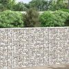 Trapéz alakú horganyzott acél gabion magaságyás 100x20x100 cm