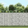 Trapéz alakú horganyzott acél gabion magaságyás 100x20x100 cm