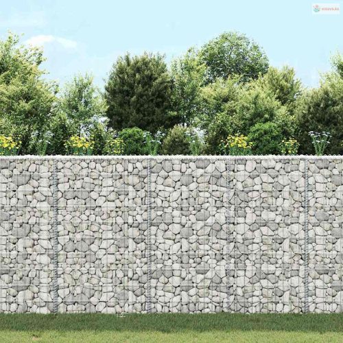 Trapéz alakú horganyzott acél gabion magaságyás 100x20x100 cm