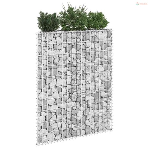 Trapéz alakú horganyzott acél gabion magaságyás 100x20x100 cm