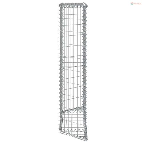 Trapéz alakú horganyzott acél gabion magaságyás 100x20x100 cm