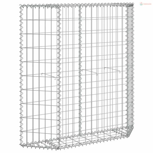 Trapéz alakú horganyzott acél gabion magaságyás 100x20x100 cm