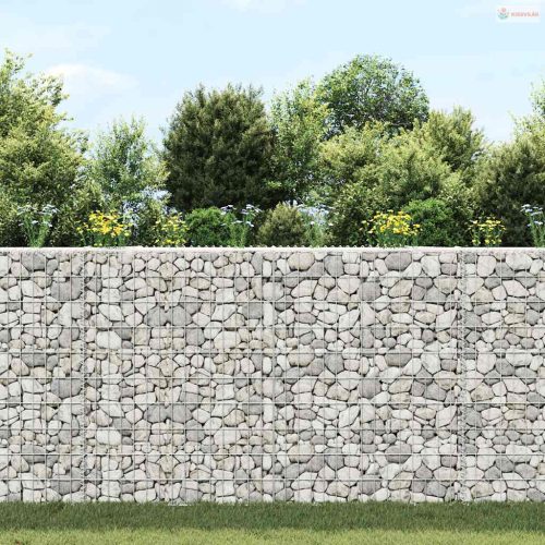 Trapéz alakú horganyzott acél gabion magaságyás 150x20x100 cm