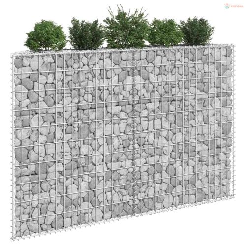 Trapéz alakú horganyzott acél gabion magaságyás 150x20x100 cm