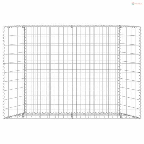 Trapéz alakú horganyzott acél gabion magaságyás 150x20x100 cm