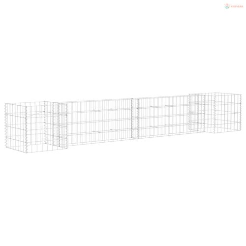 H alakú acéldrót virágtartó gabion 260 x 40 x 40 cm
