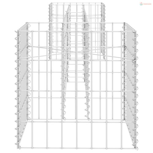 H alakú acéldrót virágtartó gabion 260 x 40 x 40 cm