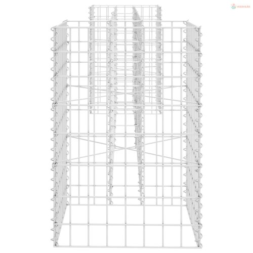 H alakú acéldrót virágtartó gabion 260 x 40 x 60 cm