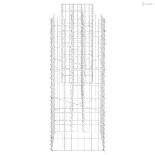 H alakú acéldrót virágtartó gabion 260 x 40 x 100 cm