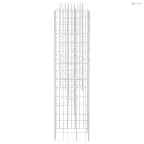 H alakú acéldrót virágtartó gabion 260 x 40 x 150 cm
