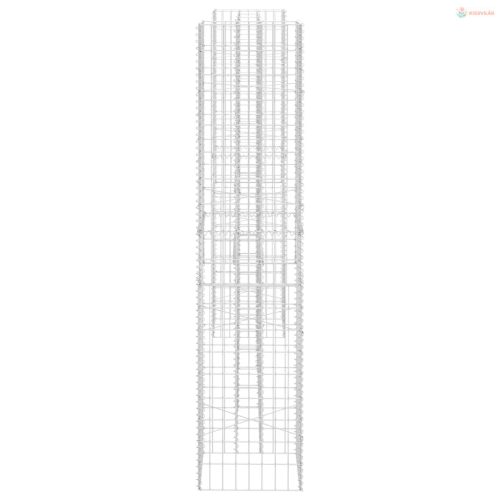 H alakú acéldrót virágtartó gabion 260 x 40 x 180 cm