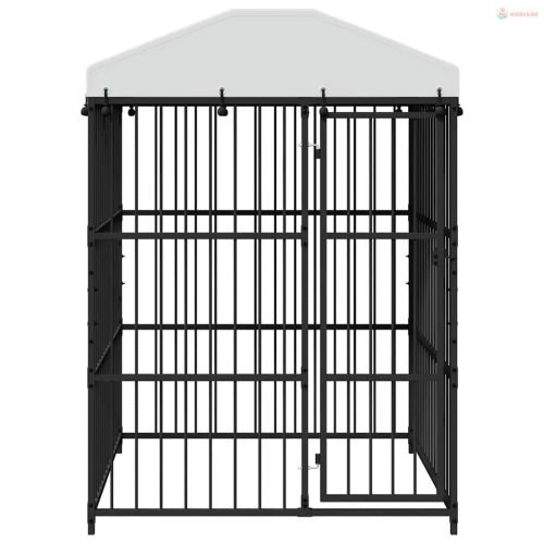 Kültéri kutyakennel tetővel 150 x 150 x 210 cm