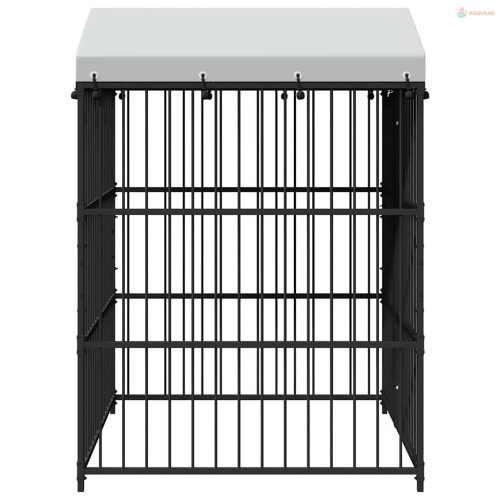 Kültéri kutyakennel tetővel 150 x 150 x 210 cm