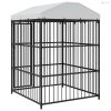 Kültéri kutyakennel tetővel 150 x 150 x 210 cm