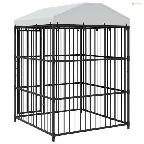 Kültéri kutyakennel tetővel 150 x 150 x 210 cm