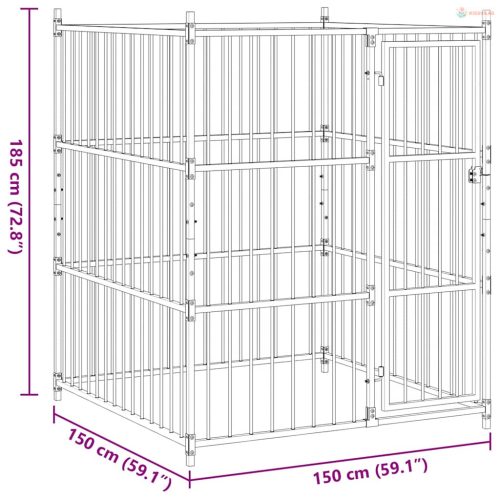Kültéri kutyakennel 150 x 150 x 185 cm