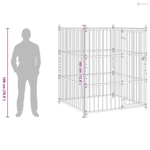 Kültéri kutyakennel 150 x 150 x 185 cm