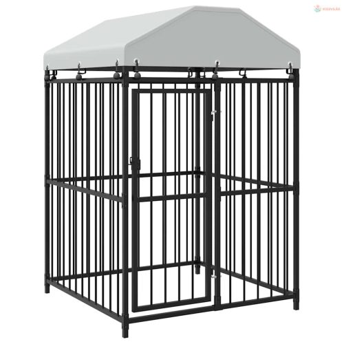 Kültéri kutyakennel tetővel 120 x 120 x 150 cm