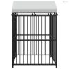 Kültéri kutyakennel tetővel 120 x 120 x 150 cm