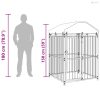 Kültéri kutyakennel tetővel 120 x 120 x 150 cm