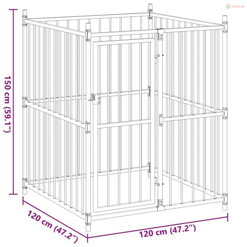 Kültéri kutyakennel 120 x 120 x 150 cm
