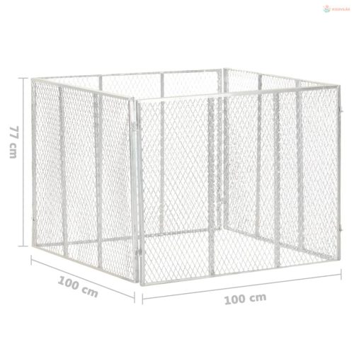 Horganyzott vas kerti komposztáló 100 x 100 x 77 cm