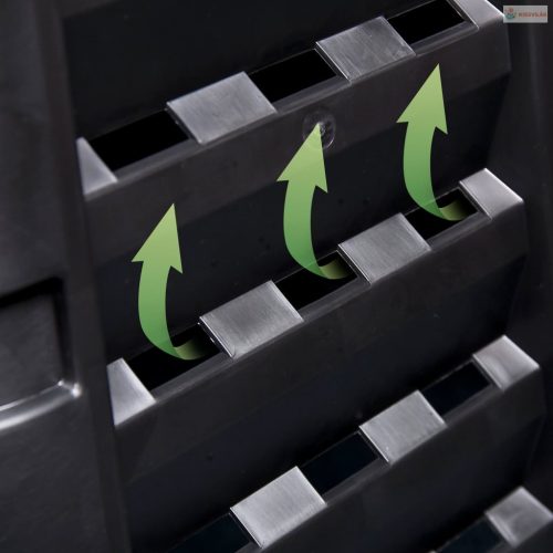 Fekete kerti komposztáló 93,3 x 93,3 x 80 cm 480 l