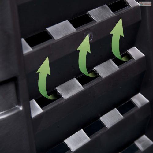 Fekete kerti komposztáló 93,3 x 93,3 x 113 cm 740 l