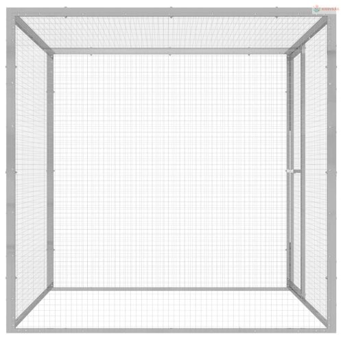 Horganyzott acél macskaketrec 1,5 x 1,5 x 1,5 m