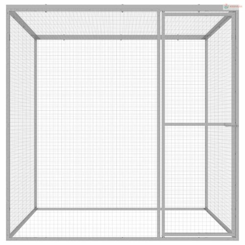 Horganyzott acél macskaketrec 1,5 x 1,5 x 1,5 m