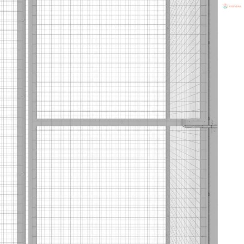 Horganyzott acél macskaketrec 3 x 1,5 x 1,5 m