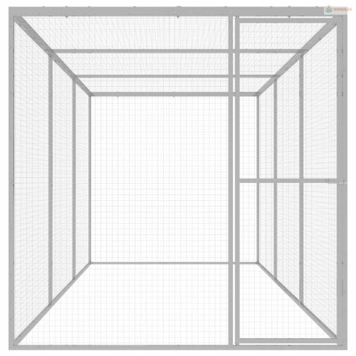 Horganyzott acél macskaketrec 4,5 x 1,5 x 1,5 m