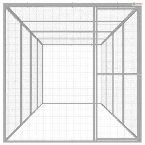 Horganyzott acél macskaketrec 6 x 1,5 x 1,5 m